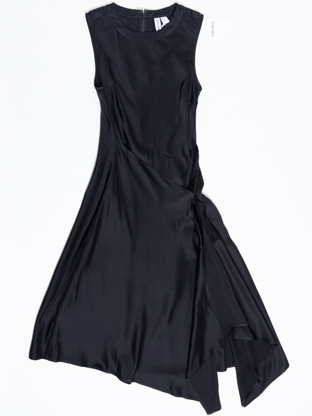 & Other Stories Asymmetric Satin Midi Dress